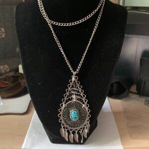 Turquoise 2-faces Necklace Egyptian Revival